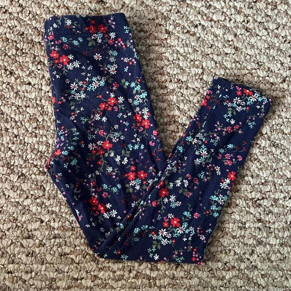 Carters Size 6/6X Girls Blue floral print Leggings - Picture 1 of 3